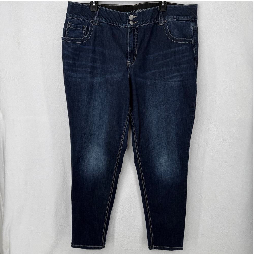 Lane Bryant Skinny Jeans Womens 20 Regular Dark Wash‎ Tighter Tummy Tech Stretch